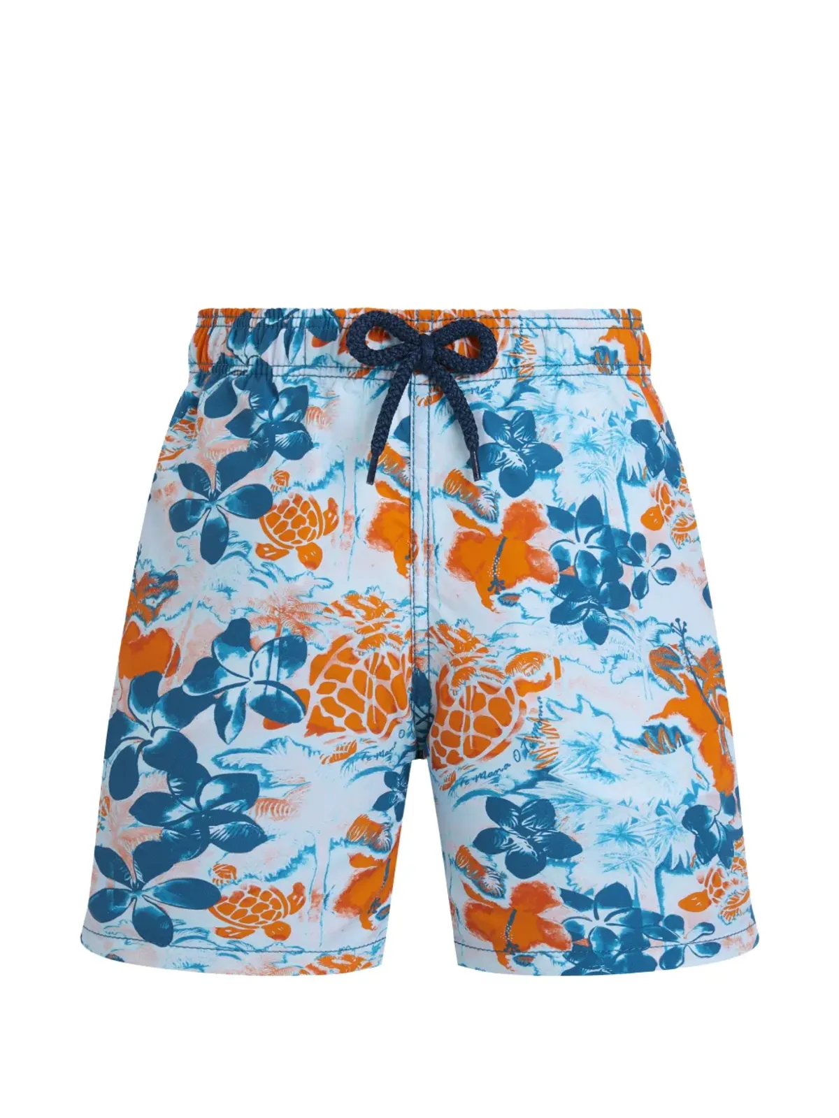 Vilebrequin Kids ジャングル柄 ウエストゴム付き スイムショーツ ブルー - 画像1