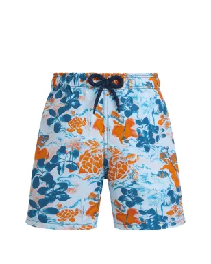 Vilebrequin Kids ジャングル柄 ウエストゴム付き スイムショーツ ブルー - サムネイル1