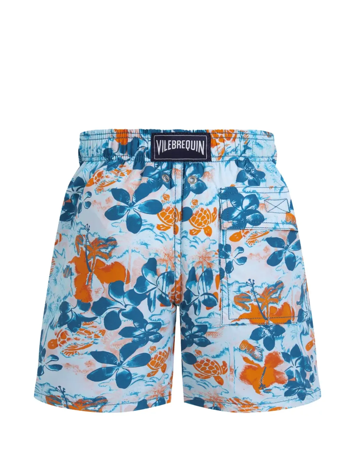 Vilebrequin Kids ジャングル柄 ウエストゴム付き スイムショーツ ブルー - 画像2