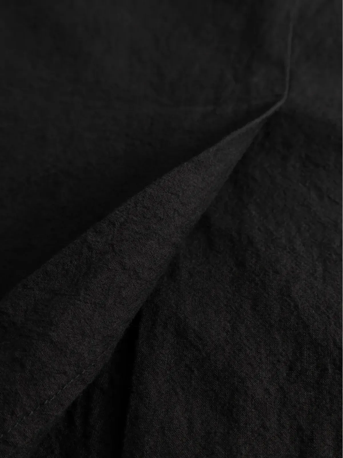 Black Crane シワ加工ボタンコート - 画像4