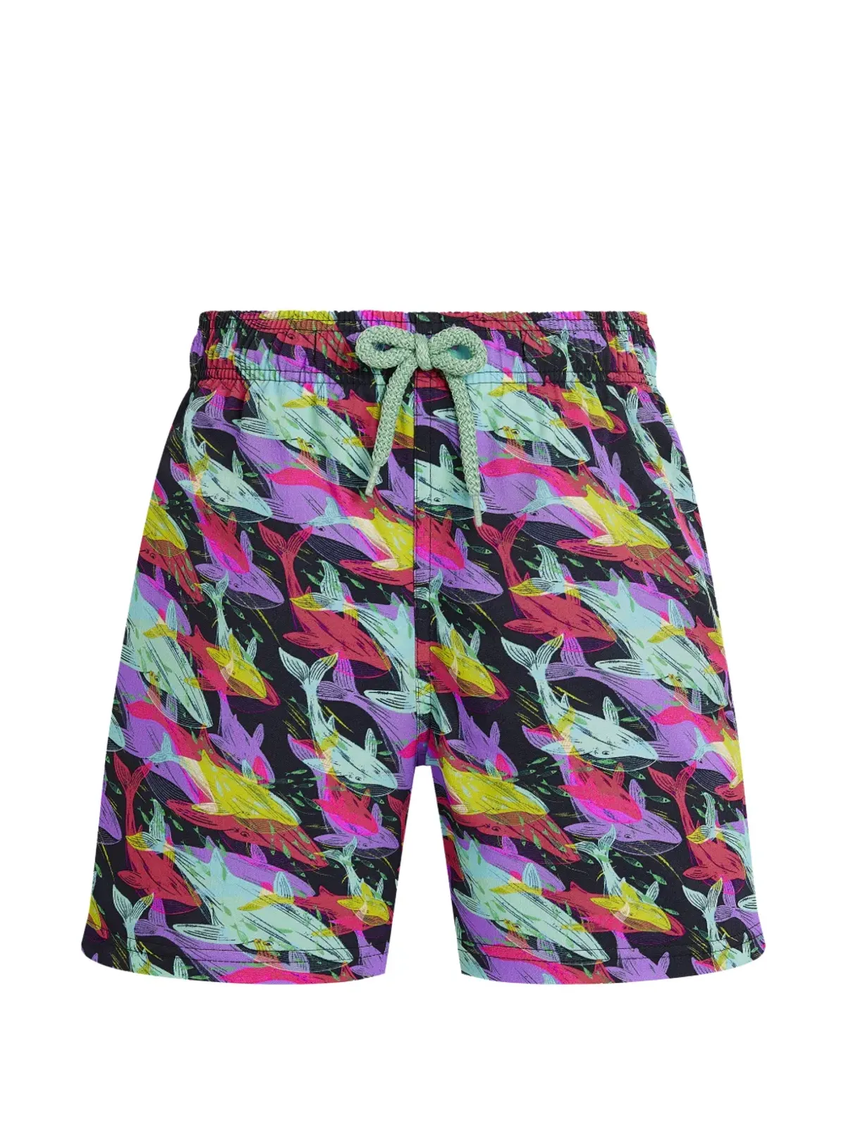 Vilebrequin Kids クジラ柄オフセットスイムショーツ - 画像1