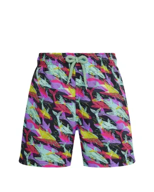 Vilebrequin Kids クジラ柄オフセットスイムショーツ - サムネイル1