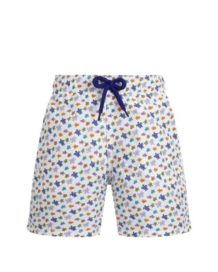 Vilebrequin Kids elasticated-waistband patterned swim shorts - White - サムネイル1