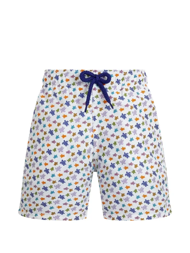 Vilebrequin Kids Vilebrequin Kids elasticated-waistband patterned swim shorts - Whiteの商品画像