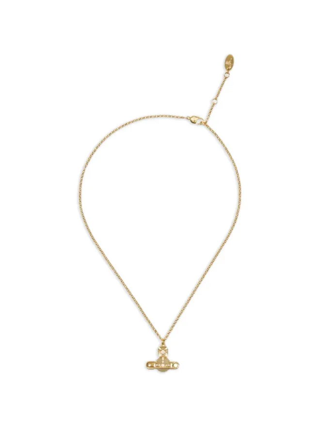 Vivienne Westwood Vivienne Westwood Kitty クリスタルペンダントネックレス - ゴールドの商品画像