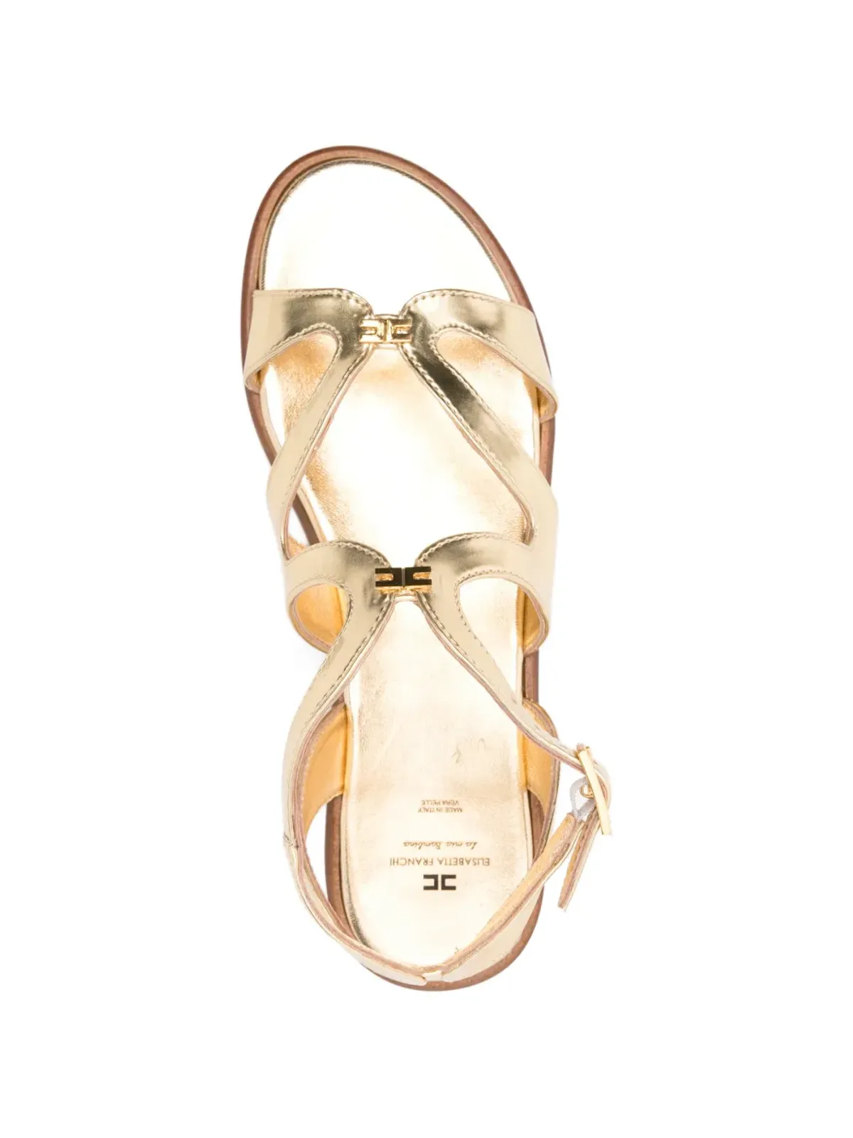 Elisabetta Franchi Kids バックルストラップサンダル - ゴールド - 画像3