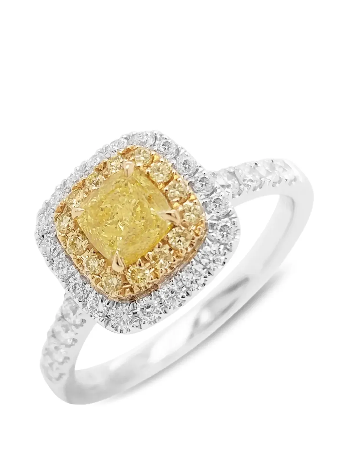 HYT Jewelry クッションカット ダイヤモンドリング（イエロー） - 画像4