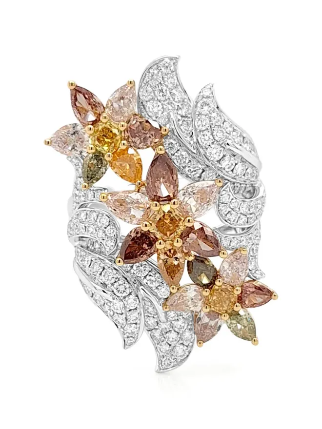 HYT Jewelry HYT Jewelry 花柄ダイヤモンドリング - シルバーの商品画像