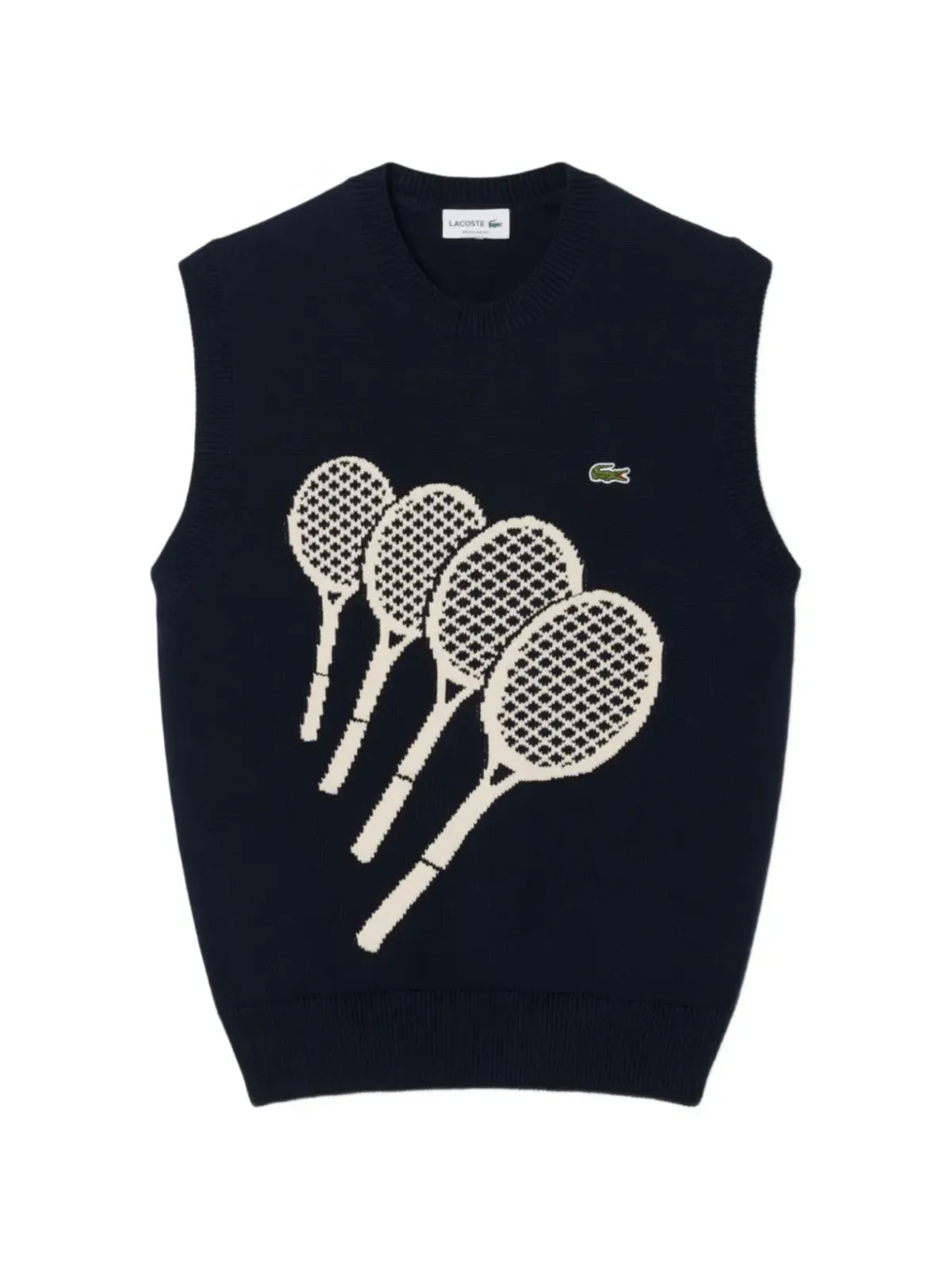 Lacoste ラケットモチーフセーター ブルー - 画像1