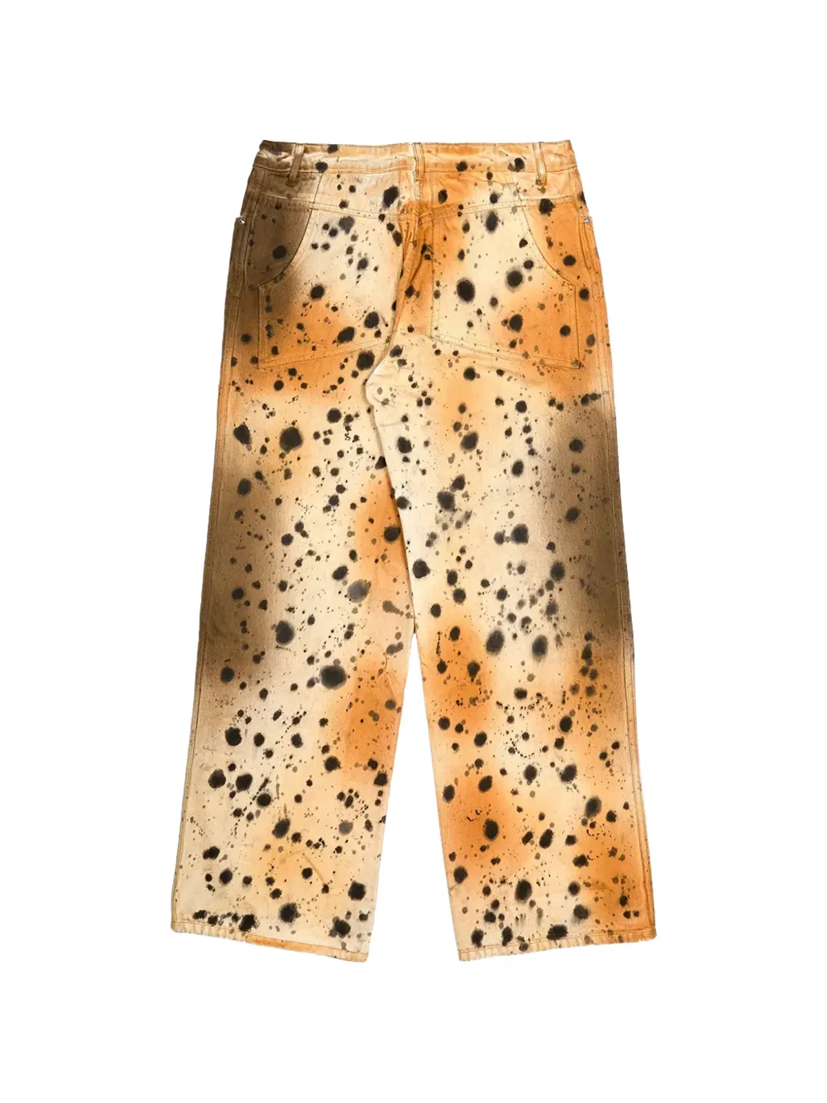 Eckhaus Latta アブストラクト チーター柄 ワイドレッグジーンズ - 画像2
