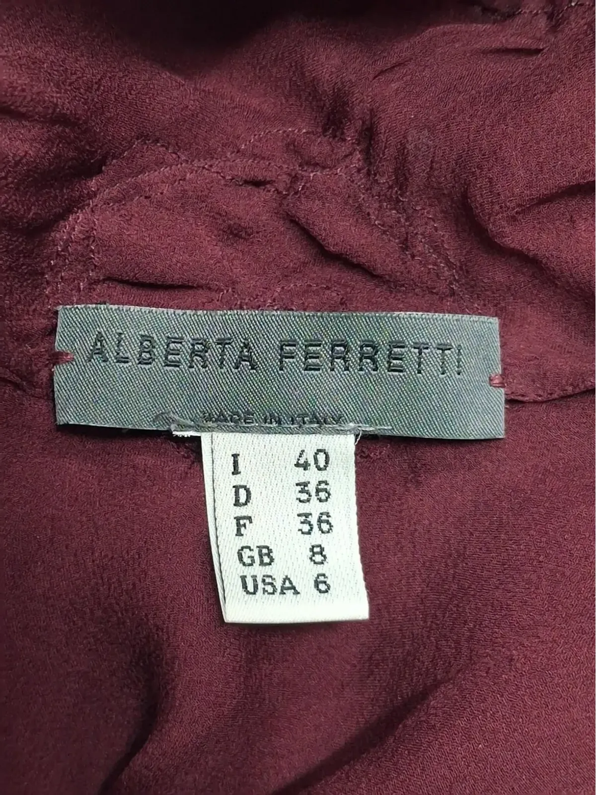 Alberta Ferretti Vintage ルシュド メッシュ ブラウス - レッド - 画像4