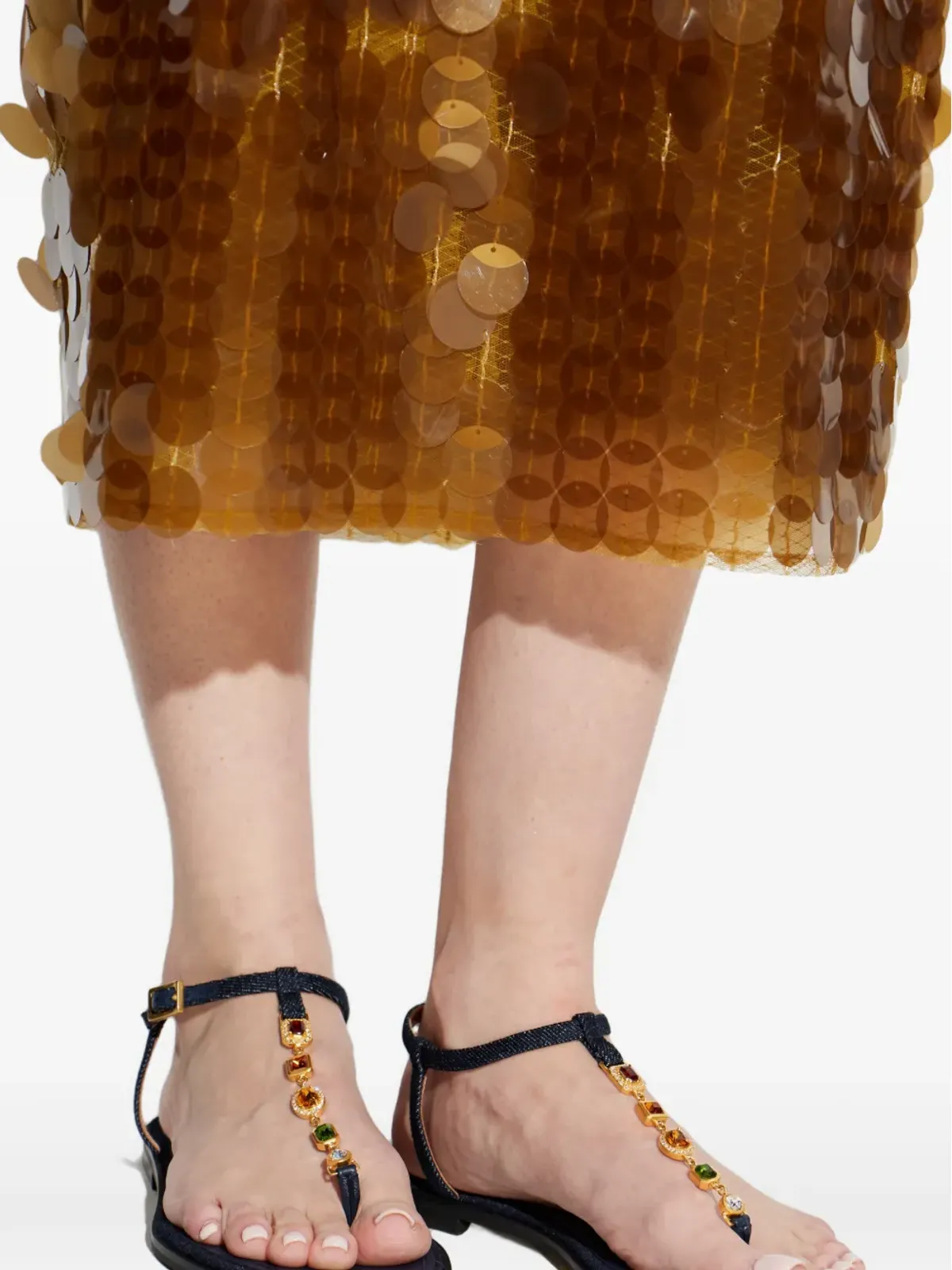 Nodaleto ジュエルストラップサンダル ブルー - 画像5
