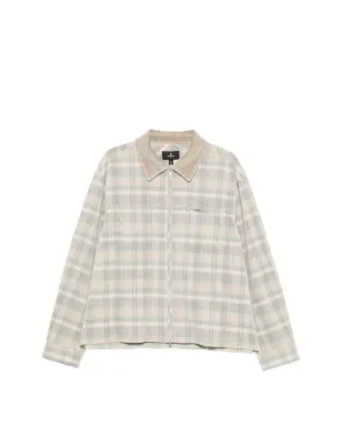 Represent チェック柄 コーデュロイ襟のオーバーシャツ - グレー - サムネイル1
