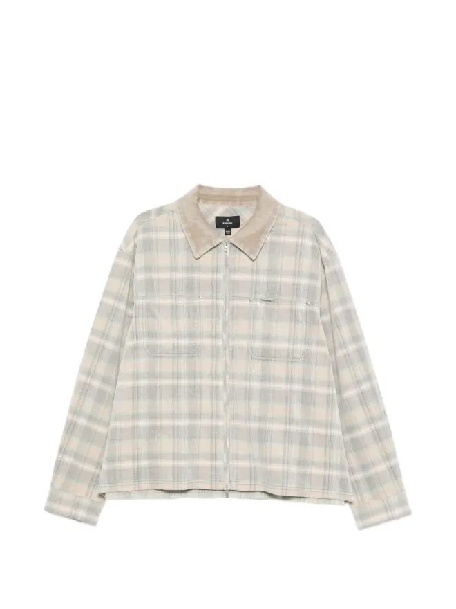 REPRESENT Represent チェック柄 コーデュロイ襟のオーバーシャツ - グレーの商品画像
