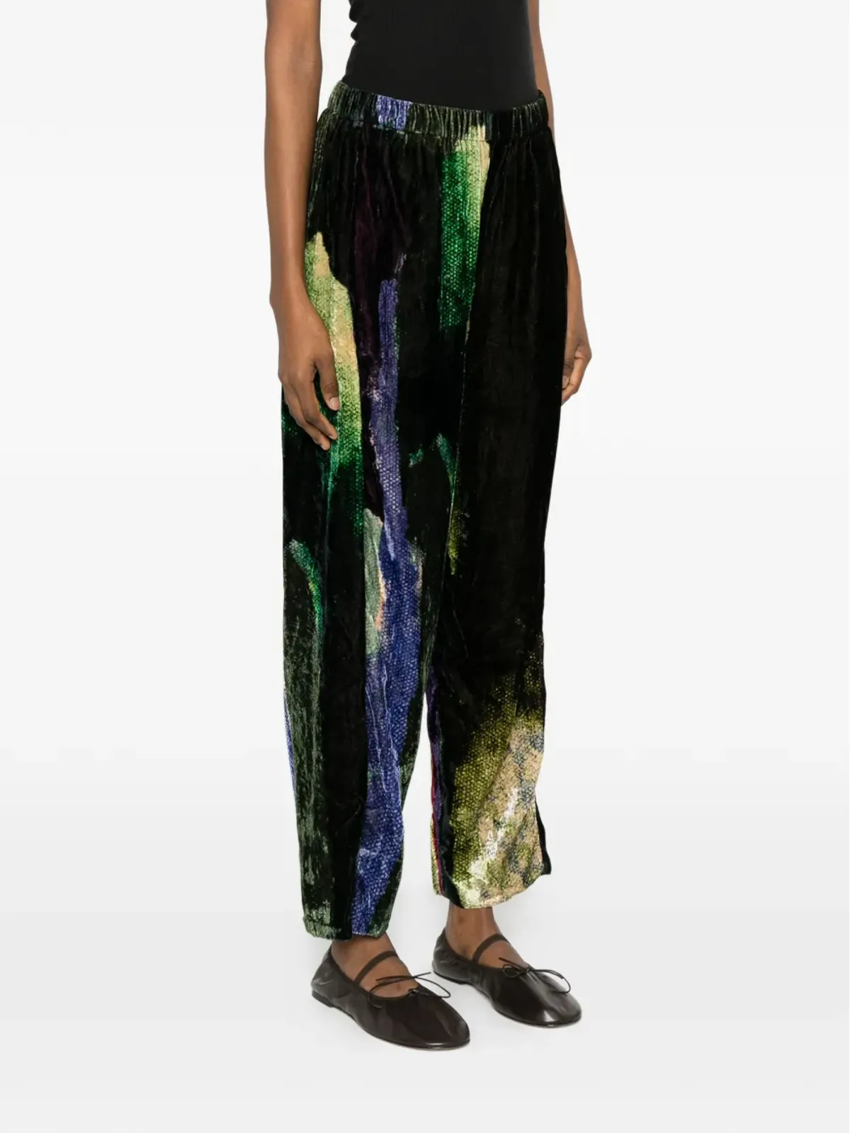 YAVI patterned trousers - Black - 画像3