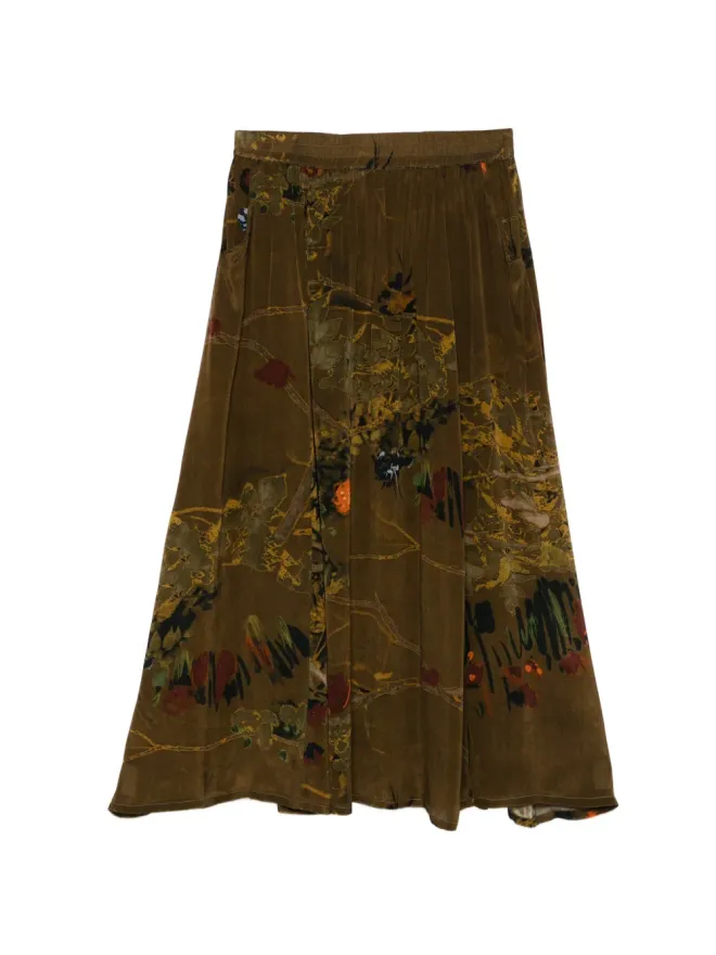 YAVI YAVI 花柄プリーツスカートの商品画像
