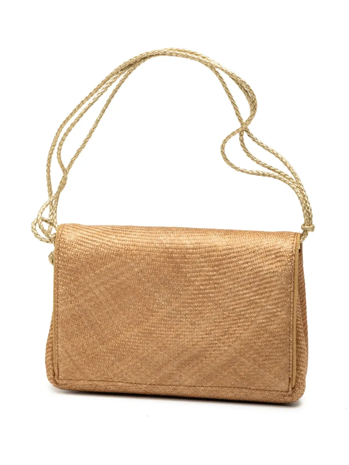 Bottega Veneta Pre-Owned 20th Century Metallic Raffia Intrecciato shoulder bag - Brown - 画像3