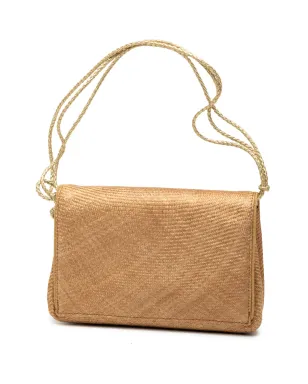 Bottega Veneta Pre-Owned 20th Century Metallic Raffia Intrecciato shoulder bag - Brown - サムネイル3