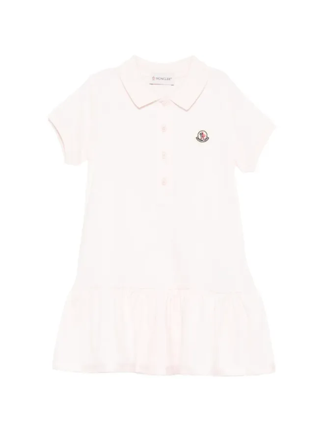 Moncler Enfant Moncler Enfant ピンクのラッフルポロドレスの商品画像