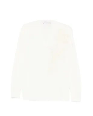 ERMANNO FIRENZE アップリケVネックセーター - サムネイル1