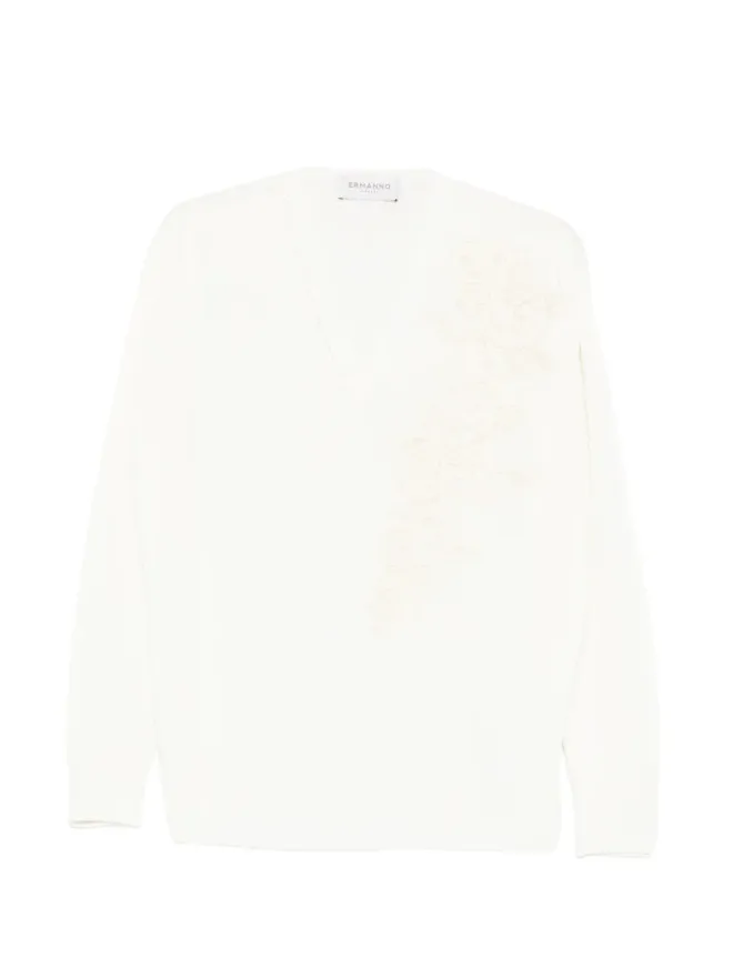 ERMANNO FIRENZE ERMANNO FIRENZE アップリケVネックセーターの商品画像