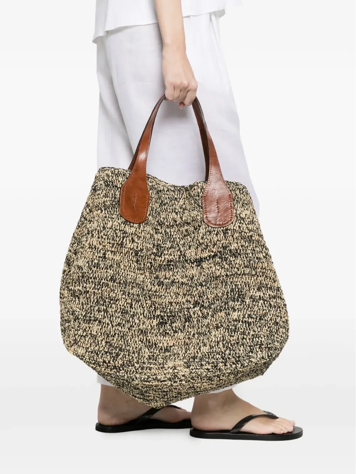 IBELIV Rio raffia handle tote bag - Neutrals - 画像2