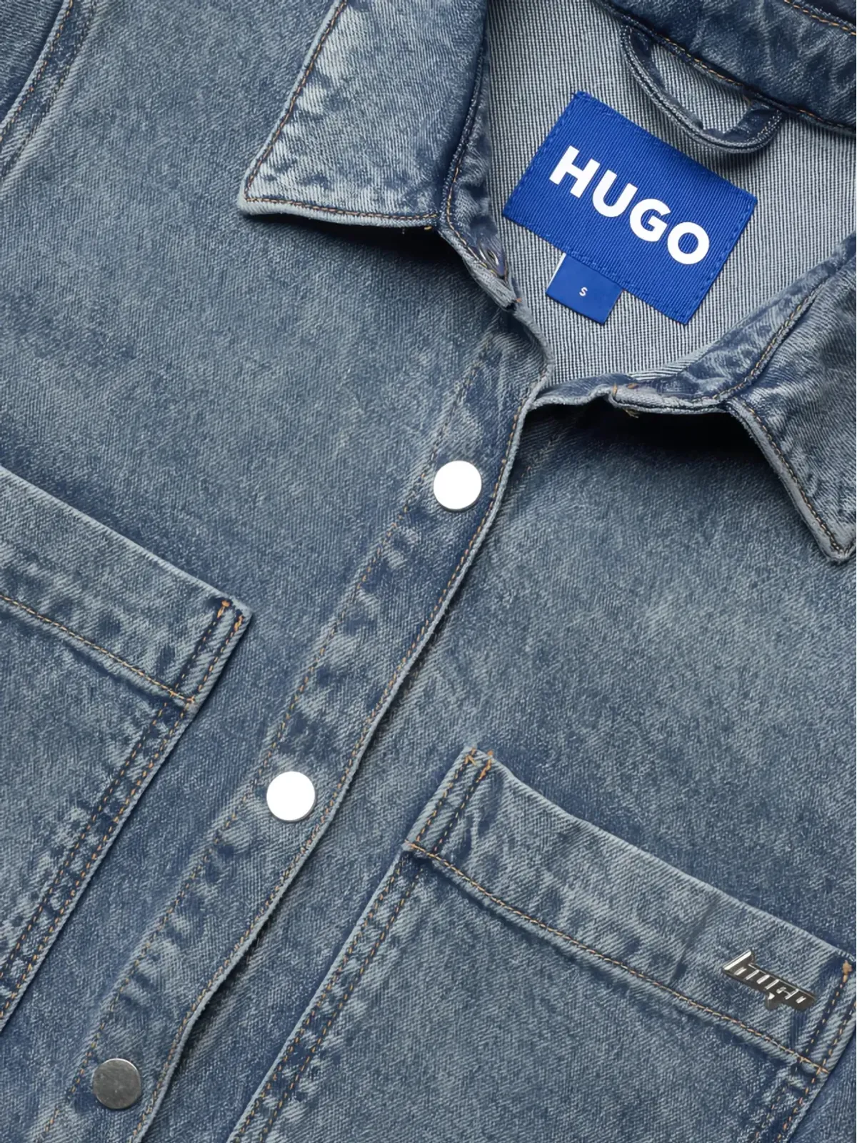 HUGO ボタン付きデニムミニドレス - 画像3