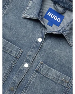 HUGO ボタン付きデニムミニドレス - サムネイル3