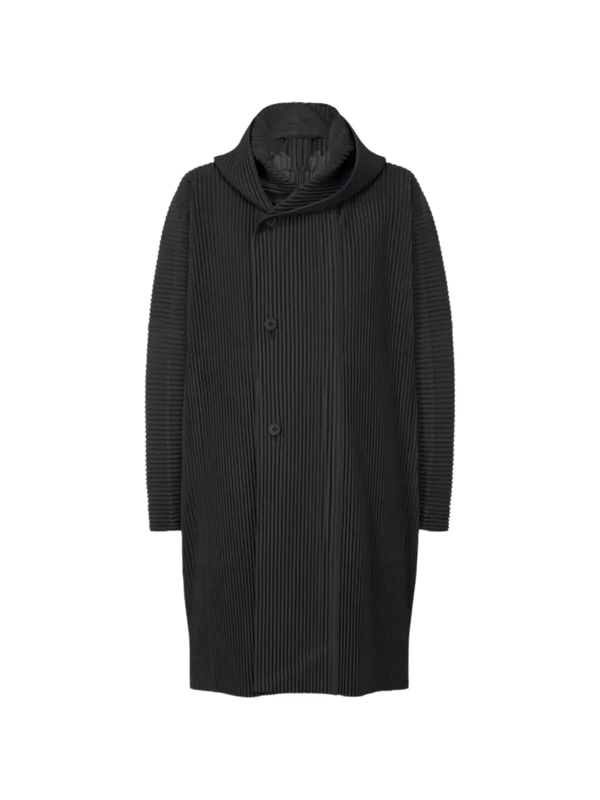 Issey Miyake プリーツボタンコート - 画像1