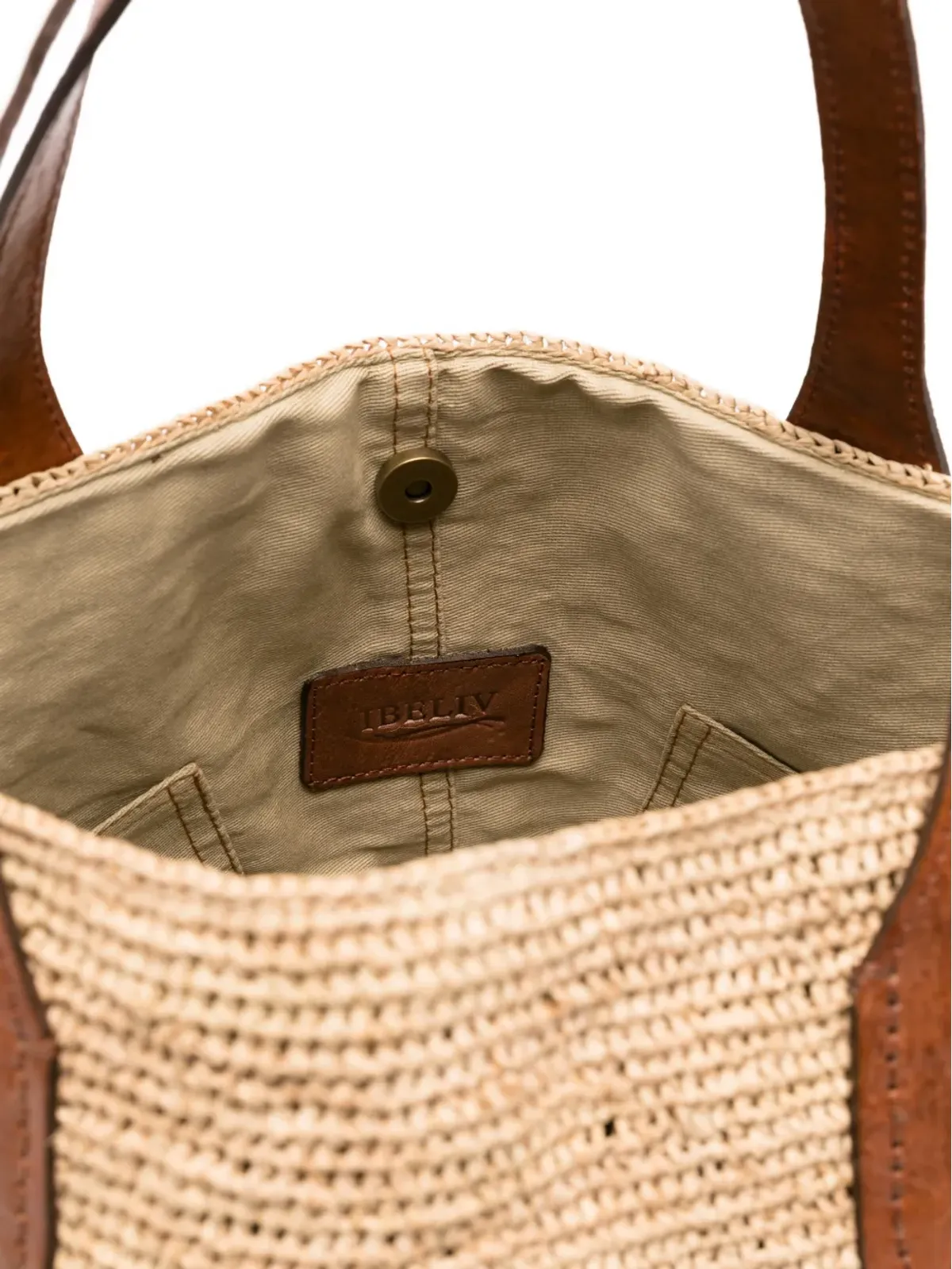 IBELIV Tokyo II raffia handle tote bag - Neutrals - 画像5