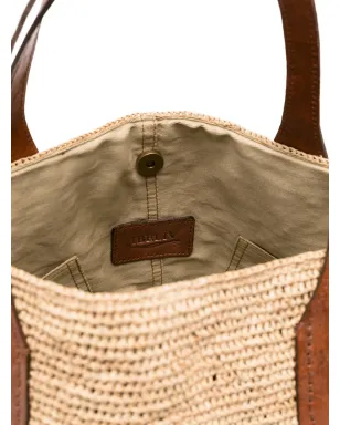 IBELIV Tokyo II raffia handle tote bag - Neutrals - サムネイル5