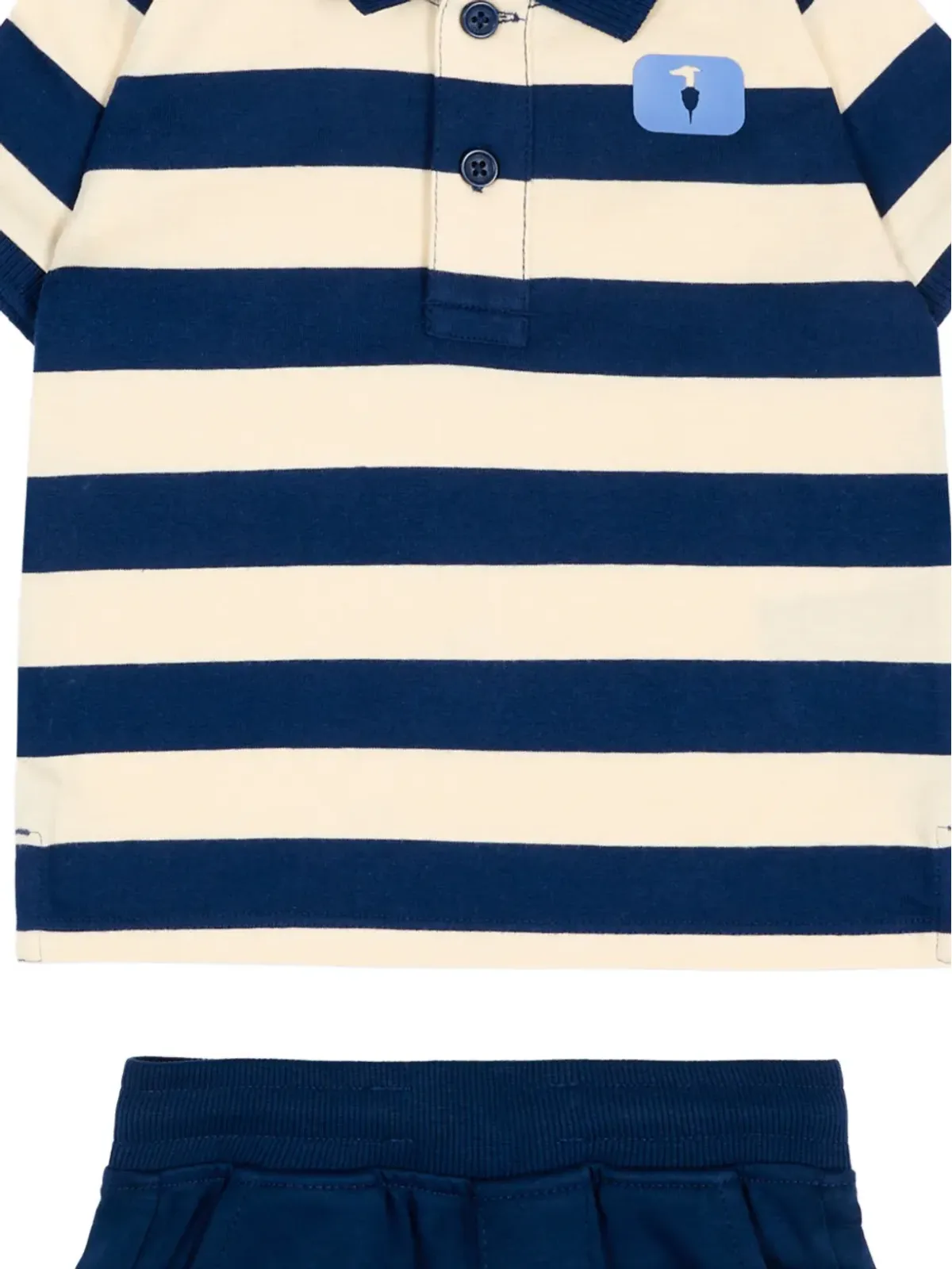 TRUSSARDI JUNIOR ストライプ柄ベビーウェア セット - ブルー - 画像3