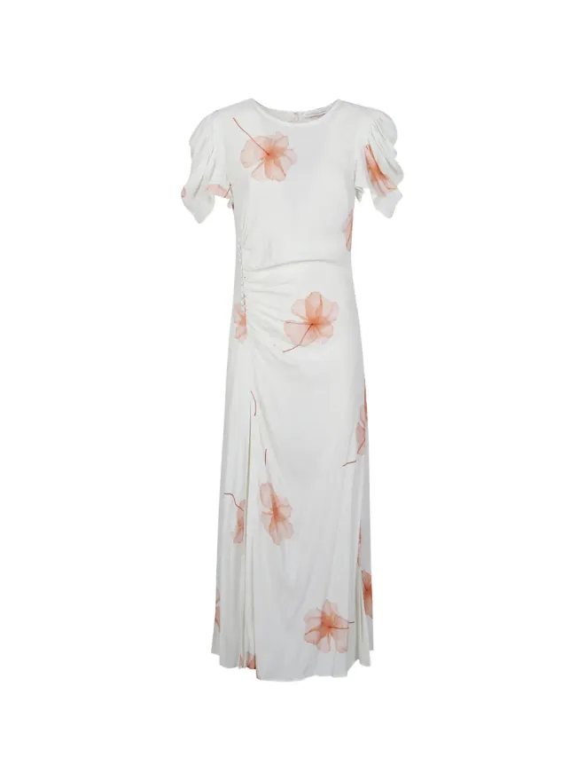 MAR DE MARGARITAS MAR DE MARGARITAS Kristel floral-pattern slit dress - Whiteの商品画像