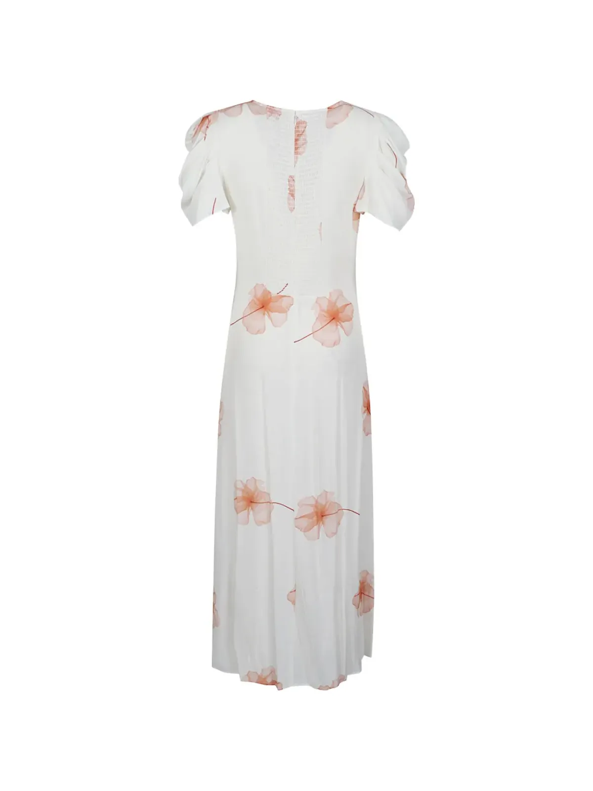 MAR DE MARGARITAS Kristel floral-pattern slit dress - White - 画像2