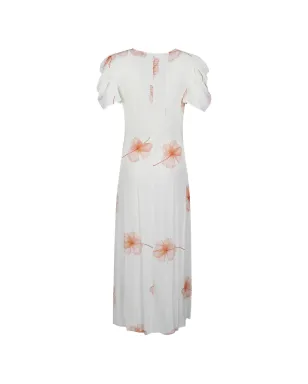 MAR DE MARGARITAS Kristel floral-pattern slit dress - White - サムネイル2