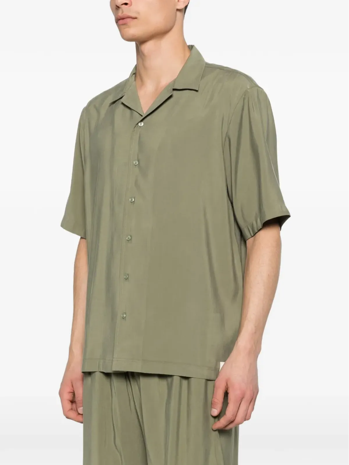 Family First camp-collar short-sleeve shirt - Green - 画像3