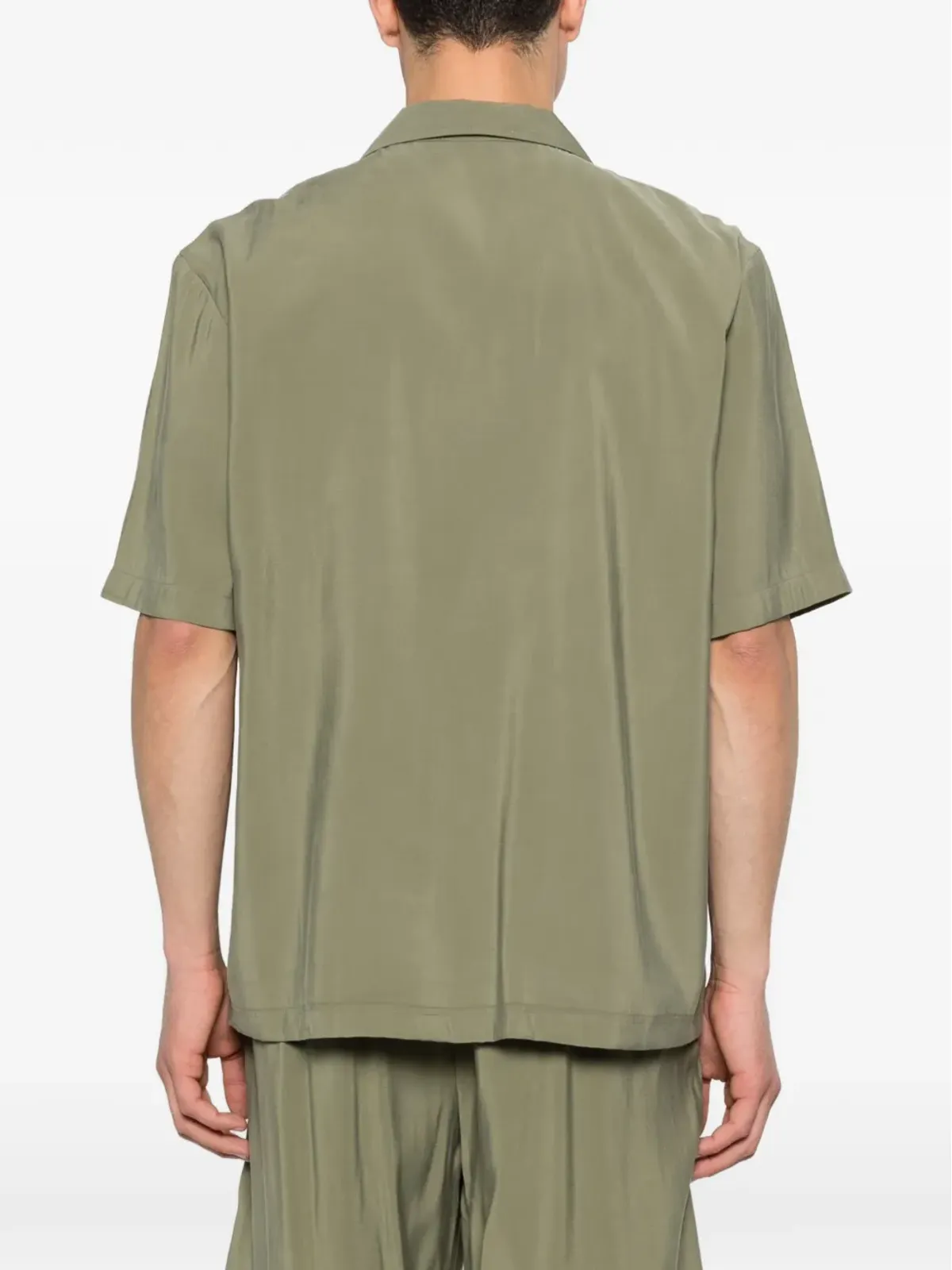 Family First camp-collar short-sleeve shirt - Green - 画像4