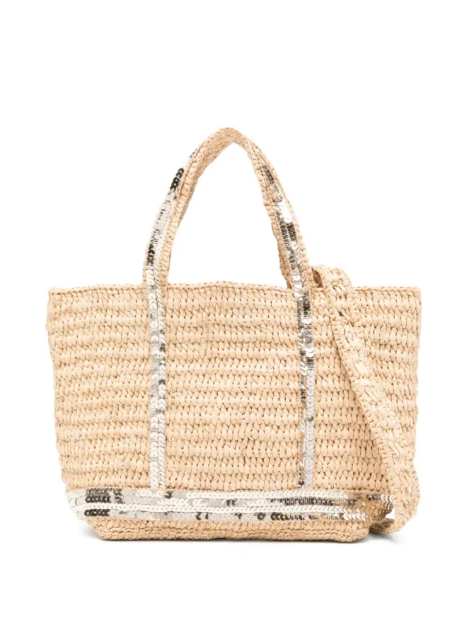 Vanessa Bruno Vanessa Bruno ラフィア×スパンコール トートバッグの商品画像