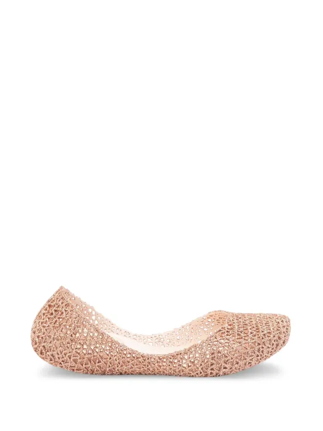 Melissa Melissa グリッターエフェクト バレエフラット ピンクの商品画像