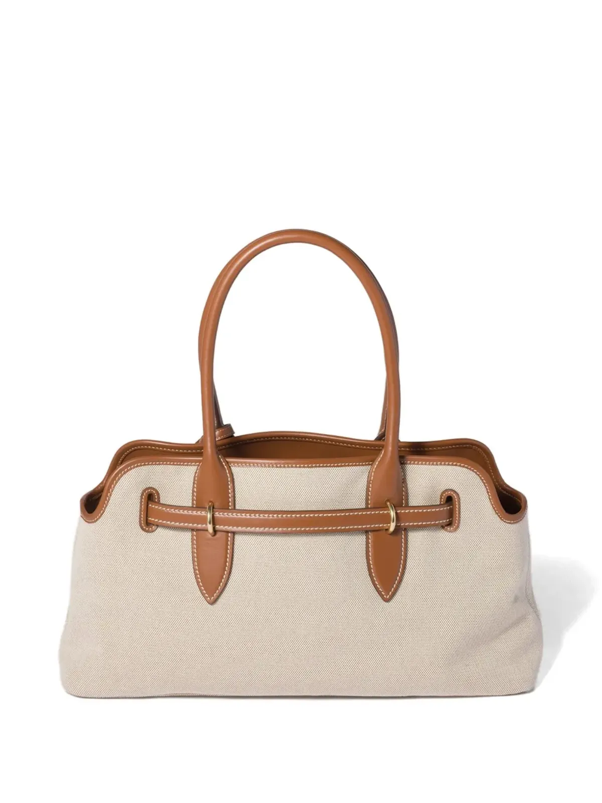 Miu Miu アヴァンチュア キャンバスとレザー バッグ - Neutrals - 画像2