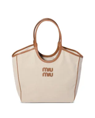 Miu Miu Ivy キャンバスとレザーバッグ - サムネイル1