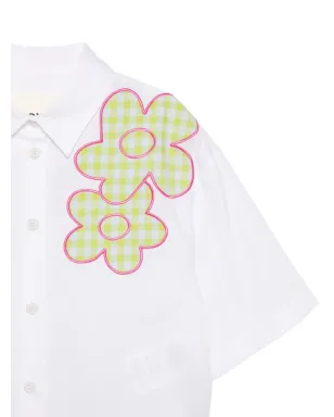 Simonetta 花のアップリケシャツ - White - サムネイル3
