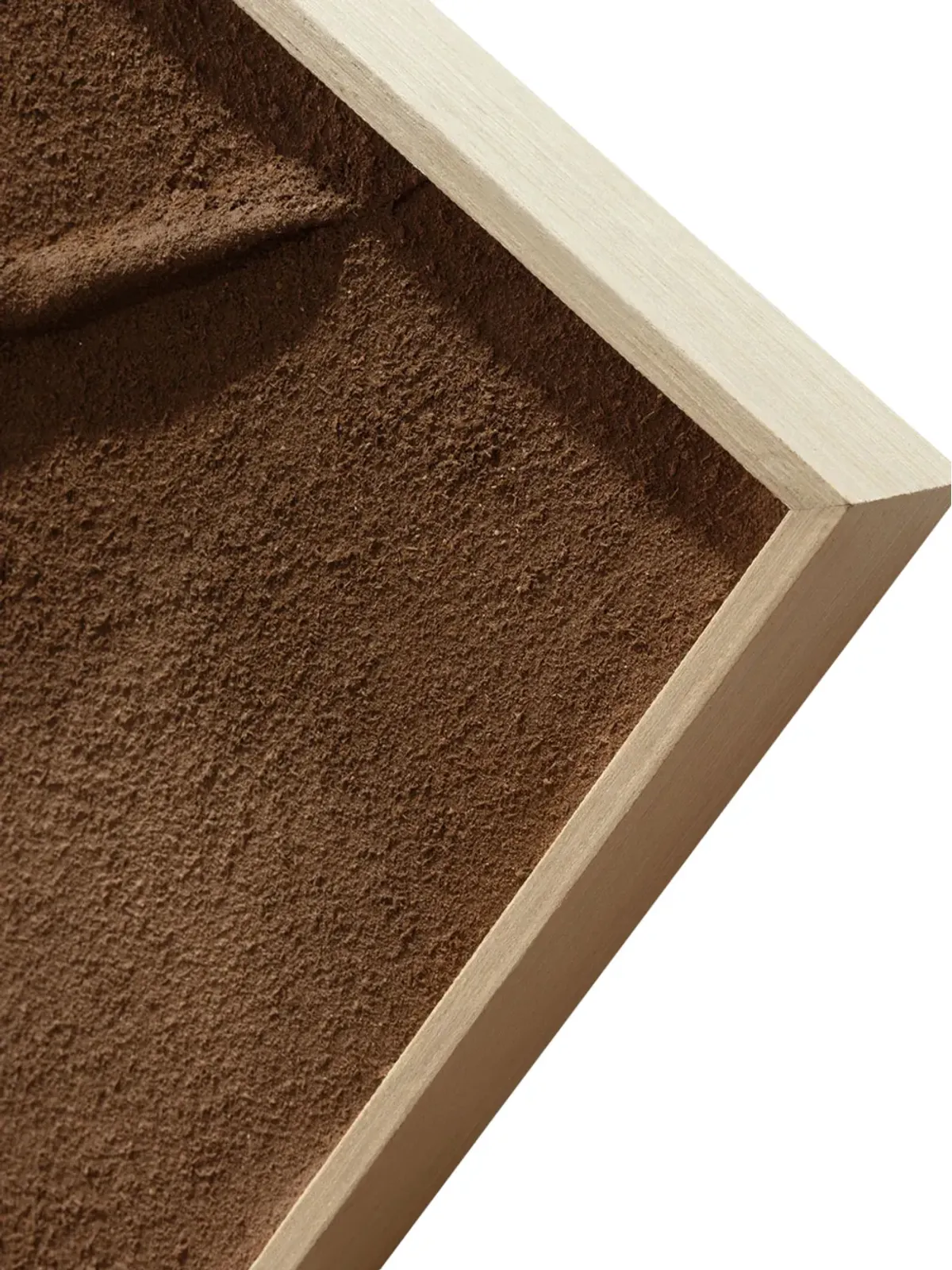 AGAVE QUADRI Leather painting in wooden frame - Brown - 画像3