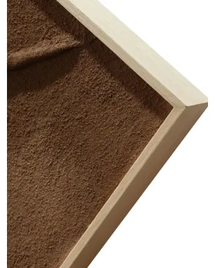AGAVE QUADRI Leather painting in wooden frame - Brown - サムネイル3