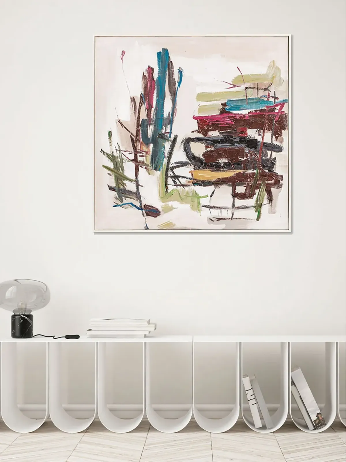 AGAVE QUADRI フォーカス・ペインティング（木製フレーム付き）- Neutrals - 画像3