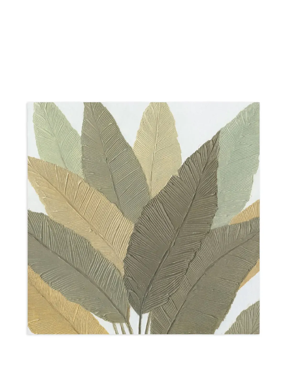 AGAVE QUADRI Calathea絵画 木製フレーム付き - グリーン - 画像1
