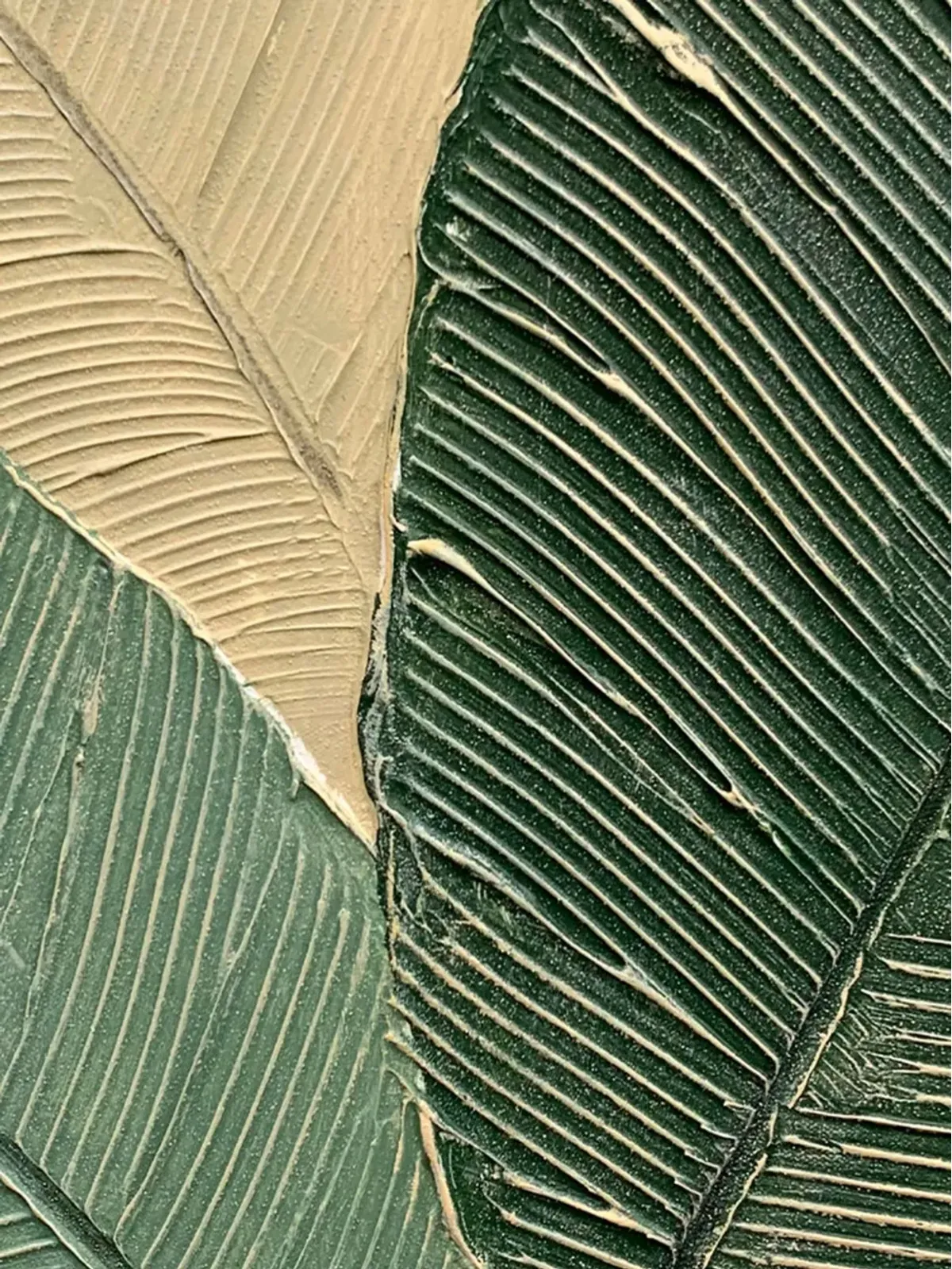 AGAVE QUADRI Calathea絵画 木製フレーム付き - グリーン - 画像2