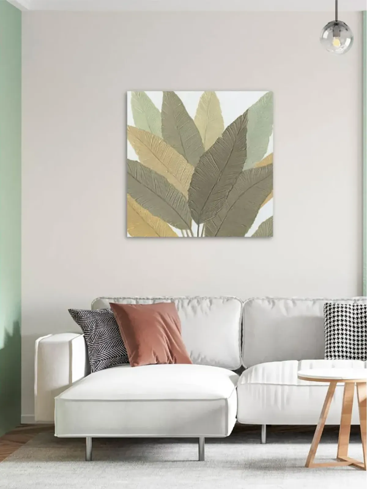 AGAVE QUADRI Calathea絵画 木製フレーム付き - グリーン - 画像3