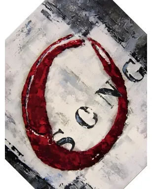 AGAVE QUADRI Song painting in wooden frame - White - サムネイル2