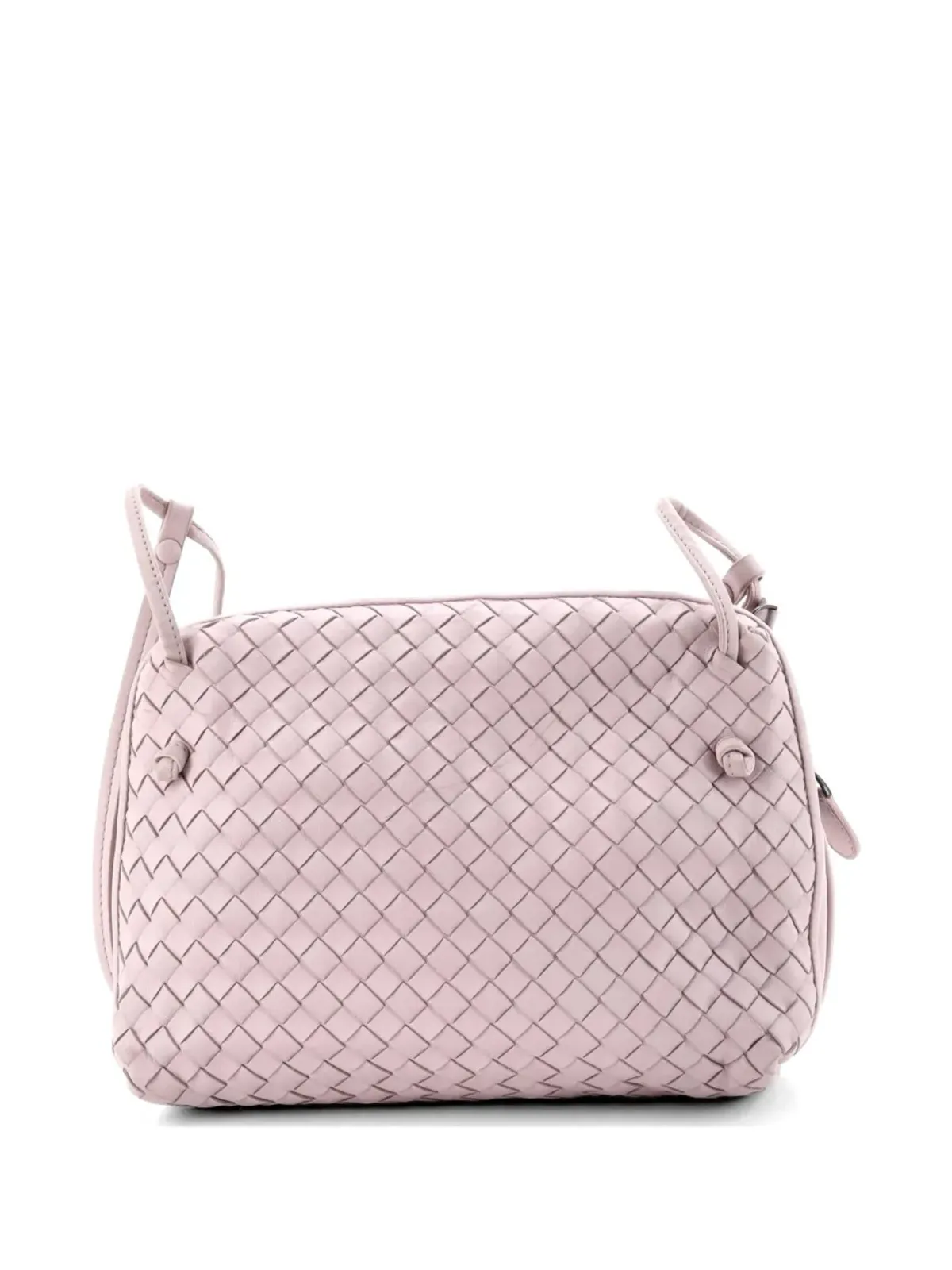 Bottega Veneta ビンテージ ダブルジップ ノディーニ イントレッチァート ナパ クロスボディバッグ - ピンク - 画像2